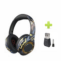 LED Gaming Wireless Headphones HIFI Bass with Detachable Microphone