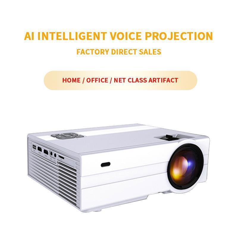 4K Portable mini AI voice intelligent LED projector
