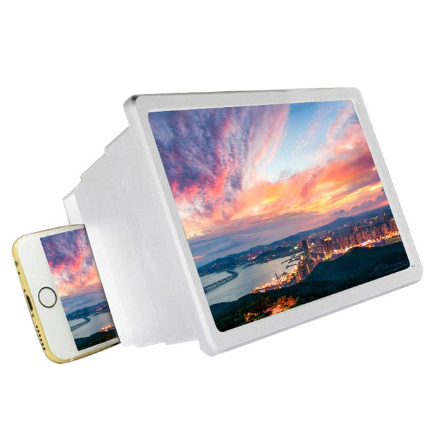 3D universal mobile phone video screen magnifying glass.