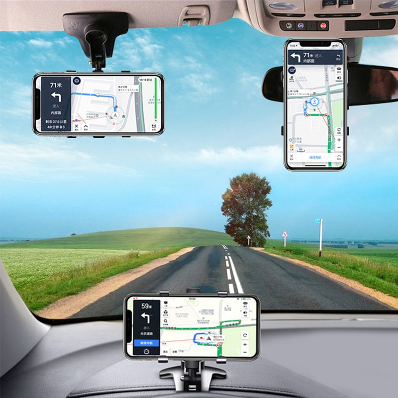 Dashboard car phone holder 360 degree rotation.