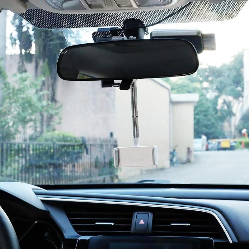 Car phone holder, rearview mirror, phone holder 360° rotation.