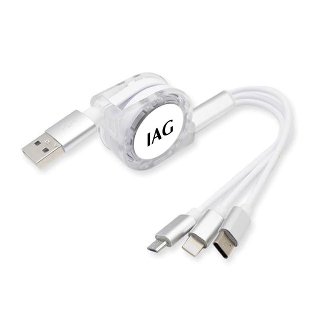 3 in 1 USB charging cable for iPhone 11 12 Pro Max X XS 6 7 8 Micro USB C.