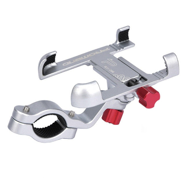 Aluminum alloy bicycle adjustable mobile phone holder.